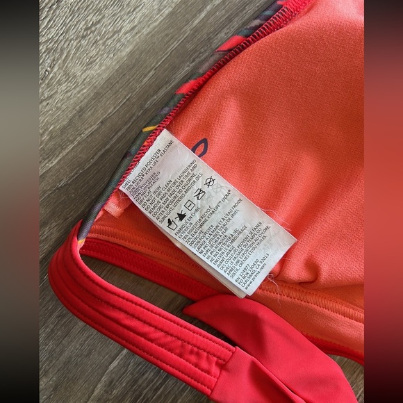 Prana Size Medium Orange Swim Top Carmine Pink Desert Geo Lahari Bikini Top - Picture 6 of 7